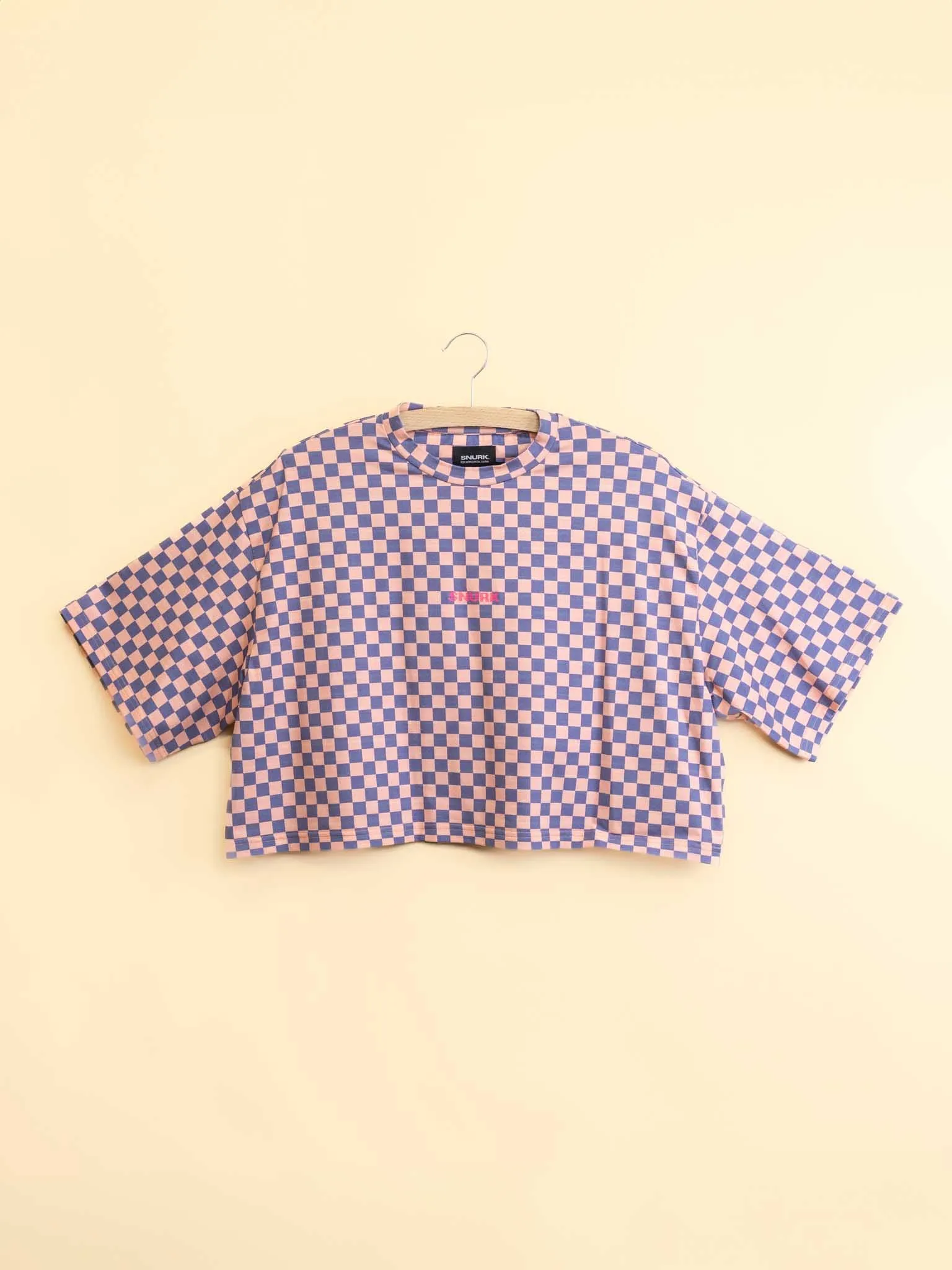 Check Cropped T-shirt en Shorts set Dames