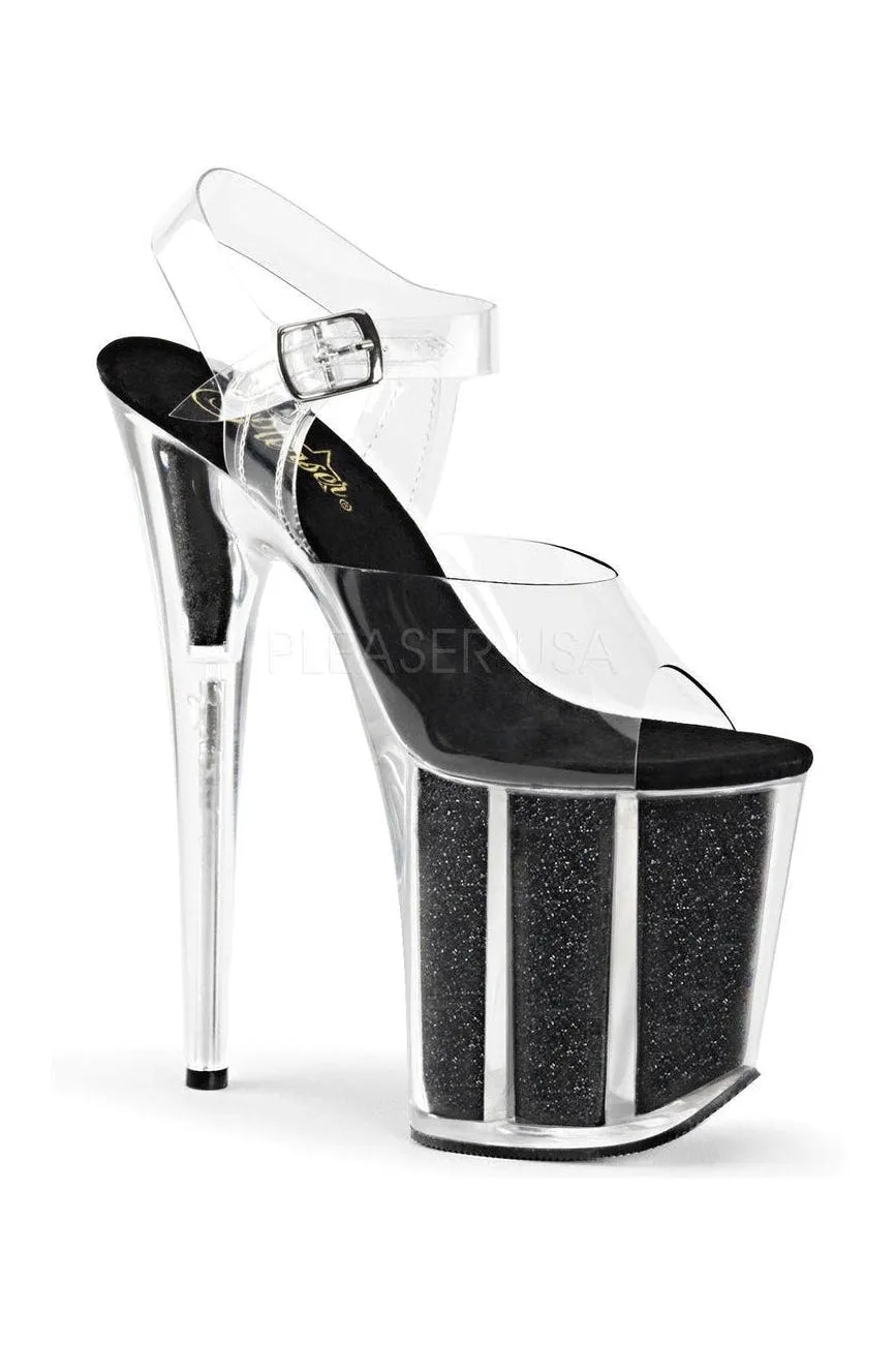 FLAMINGO-808G Platform Sandal  | Black Vinyl