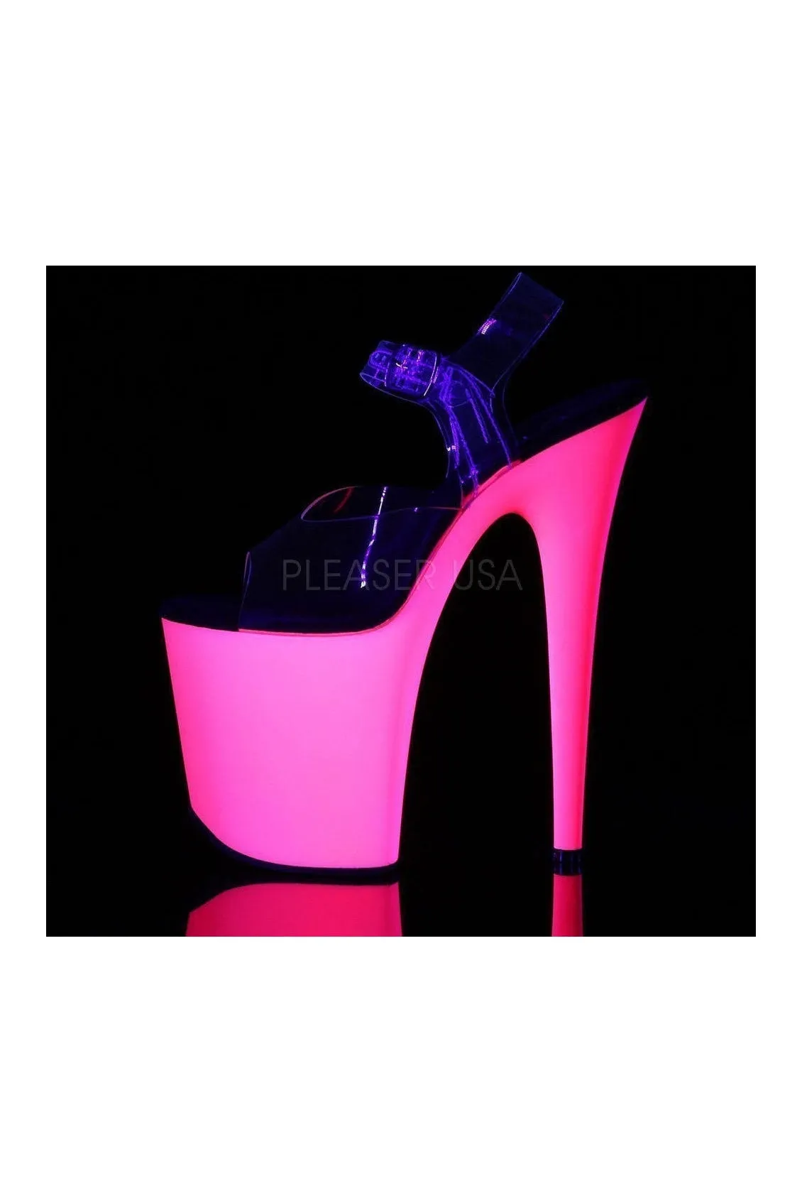 FLAMINGO-808UV Platform Sandal  | Clear Vinyl