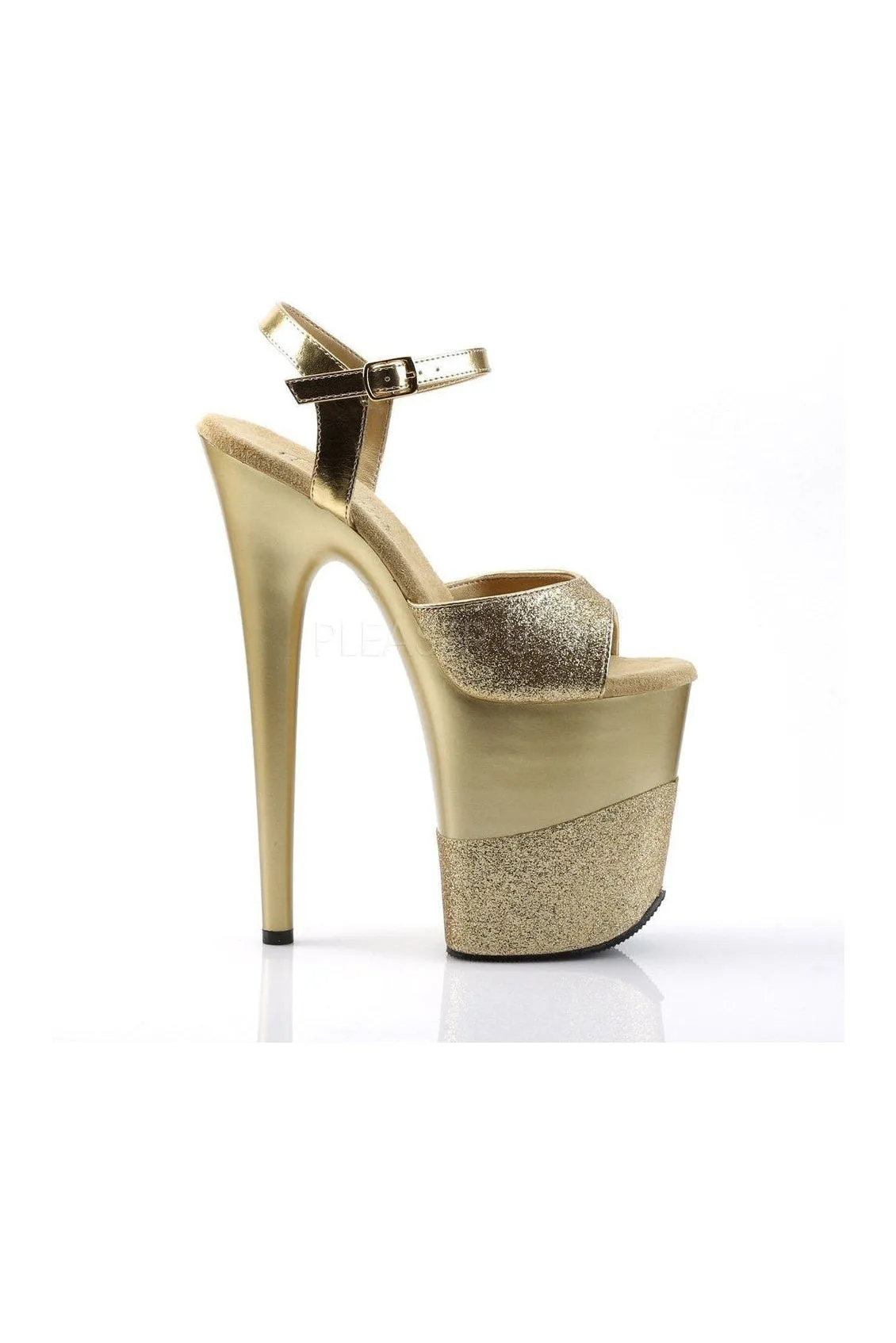 FLAMINGO-809-2G Platform Sandal  | Gold Glitter
