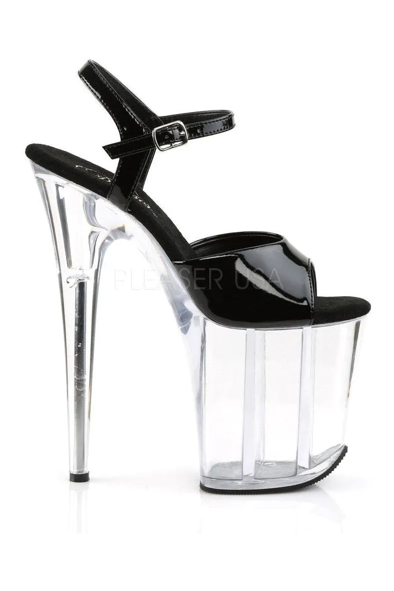 FLAMINGO-809 Platform Sandal  | Black Patent