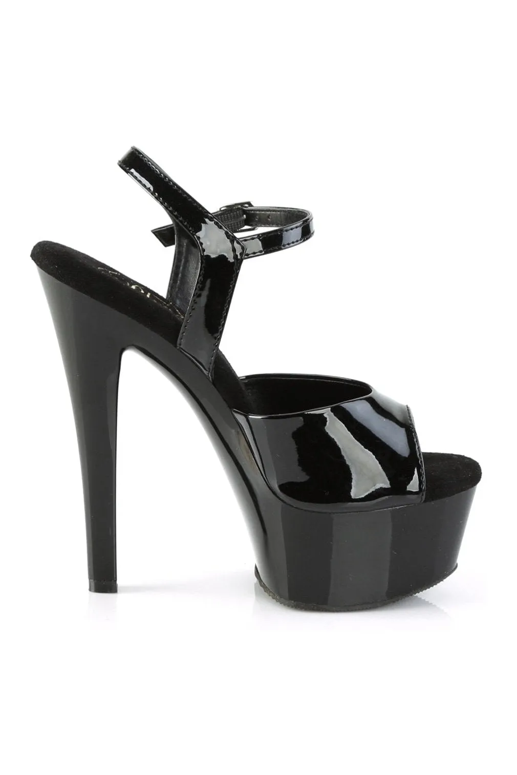 GLEAM-609 Sandal | Black Patent