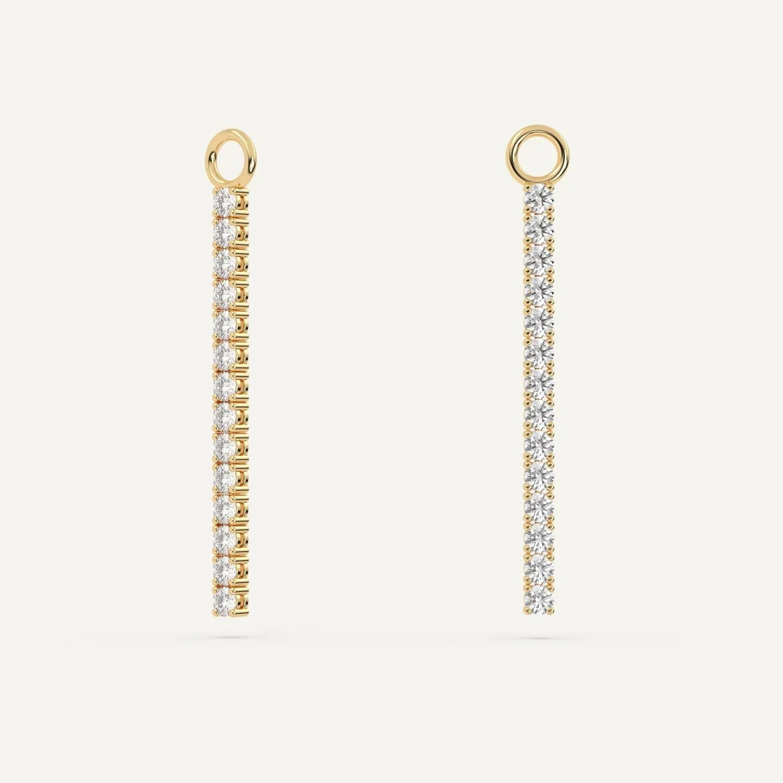 Gold Diamond Earring Add-On Strips