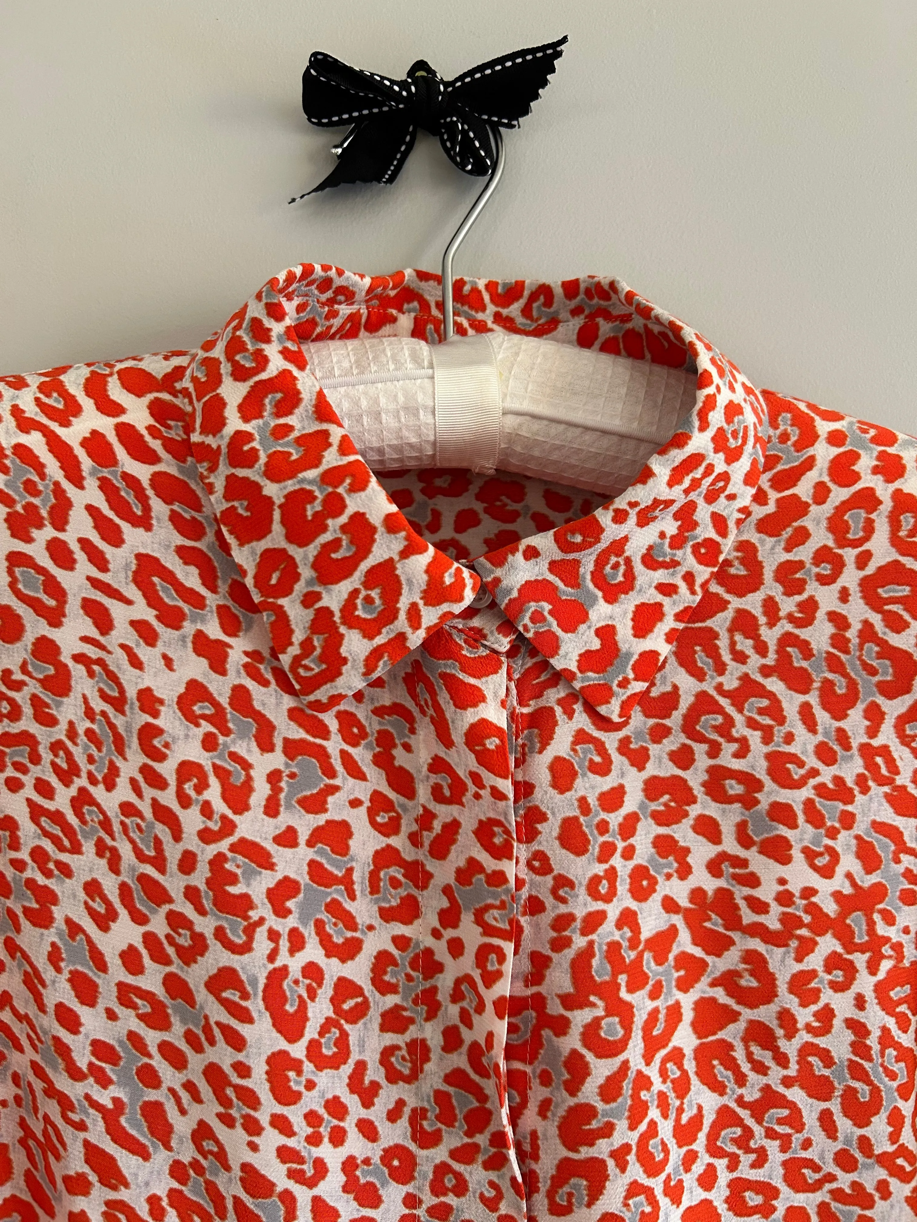 Maje orange animal print blouse Size 2
