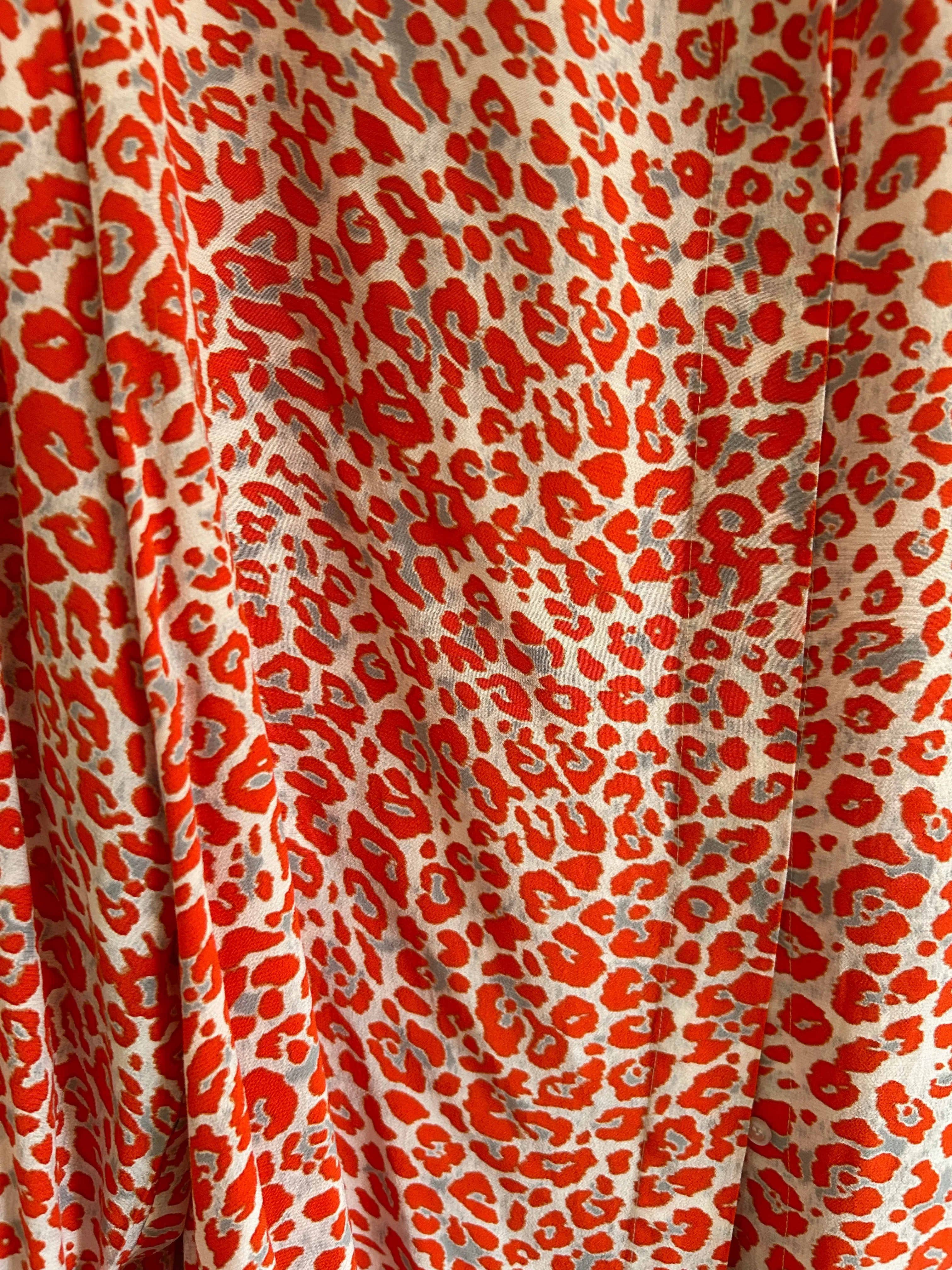 Maje orange animal print blouse Size 2