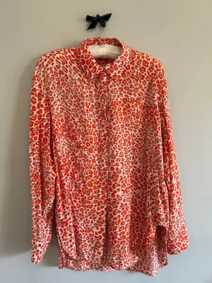 Maje orange animal print blouse Size 2
