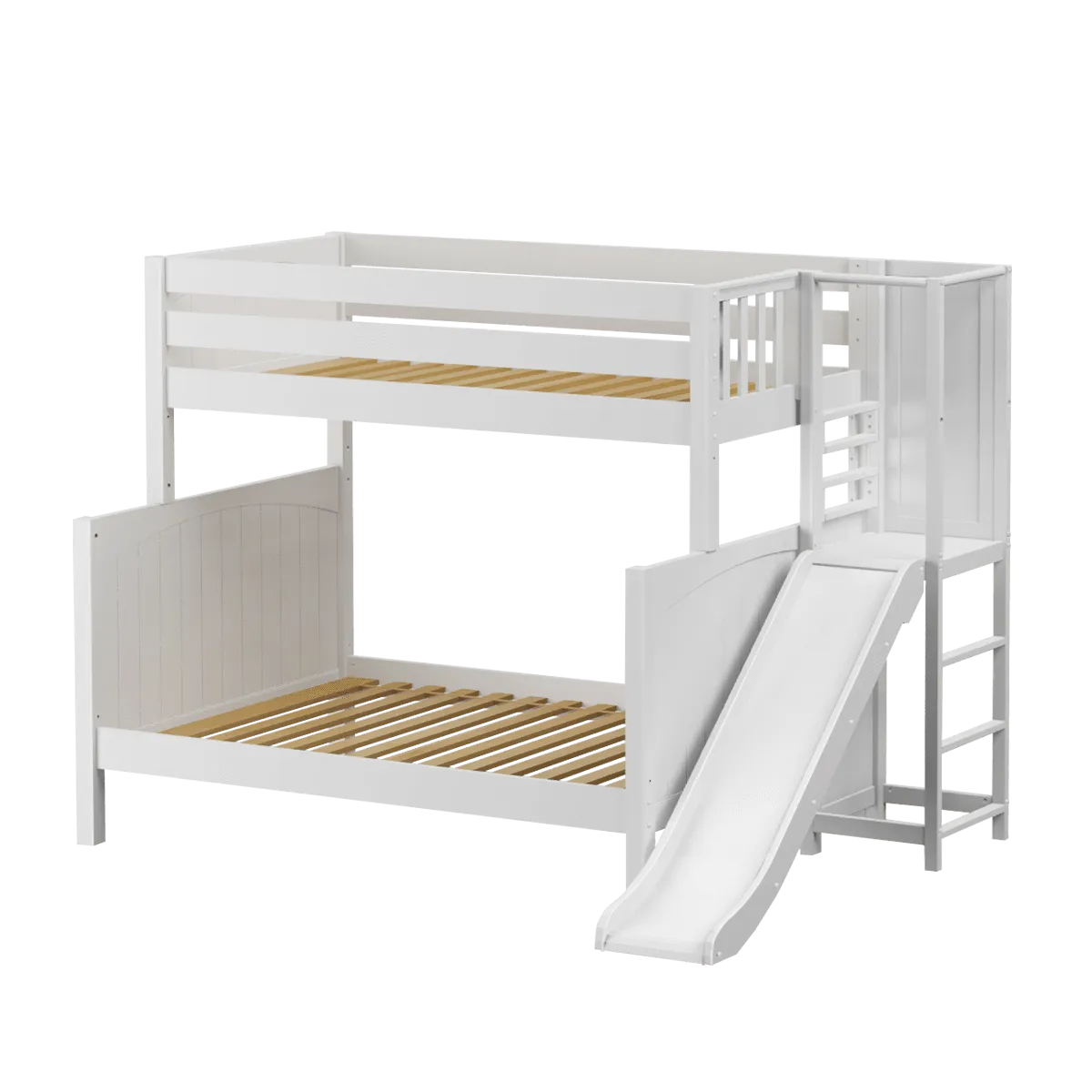 Maxtrix High Twin over Full Bunk Bed with Slide Platform