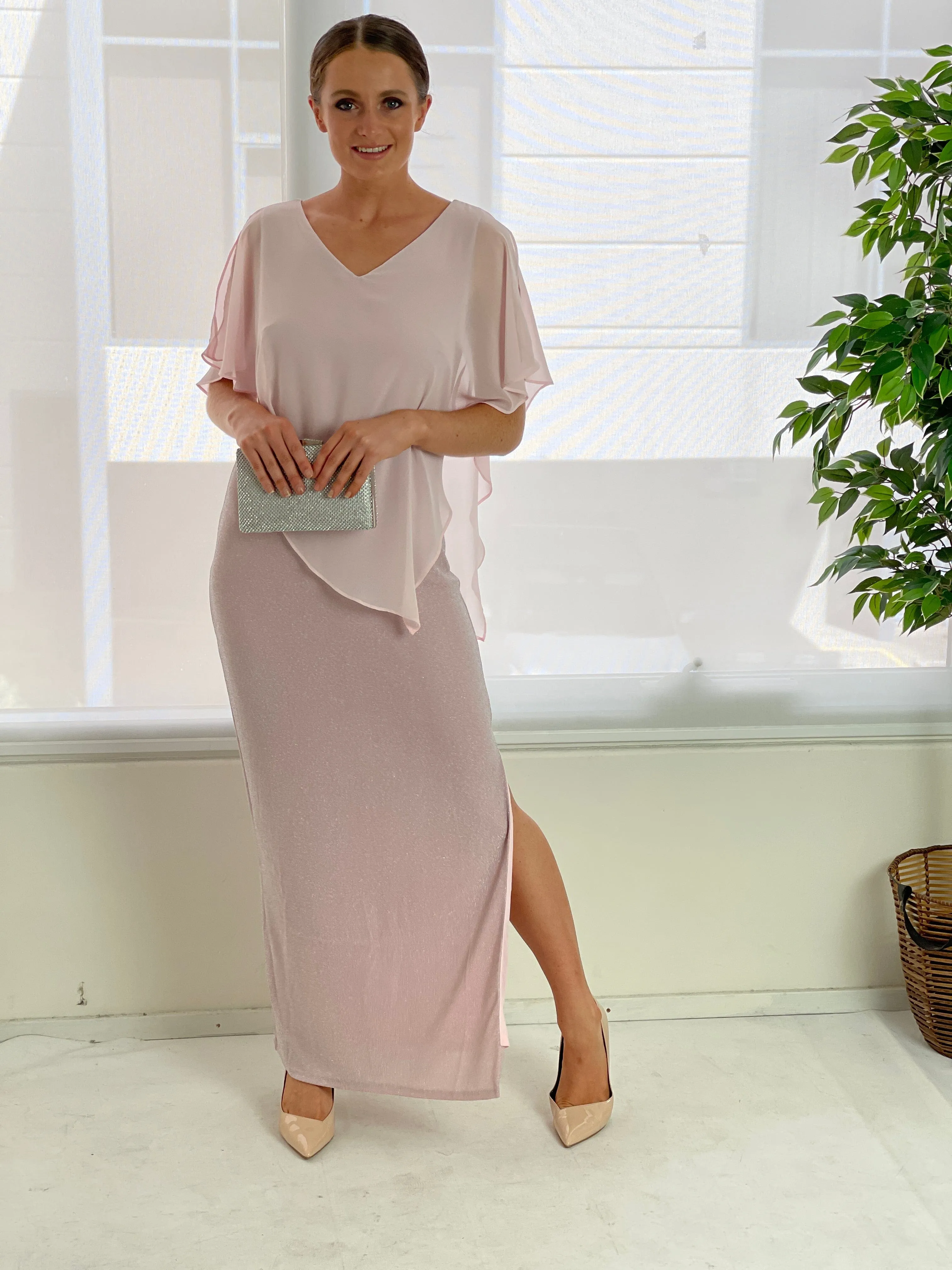 Monika Blush Evening Gown