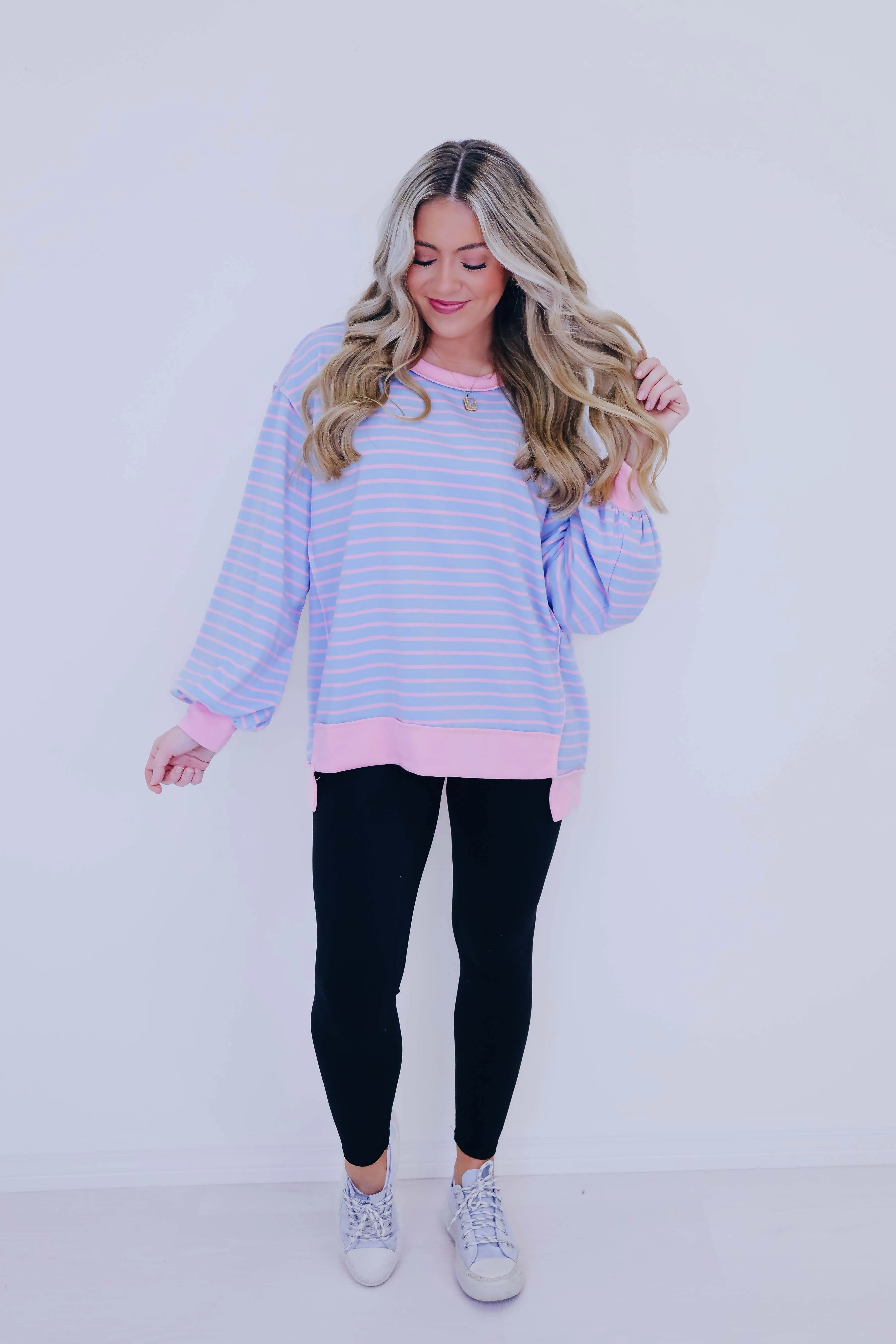 Simply Striped Step Hem Pullover Top - 3 Colors