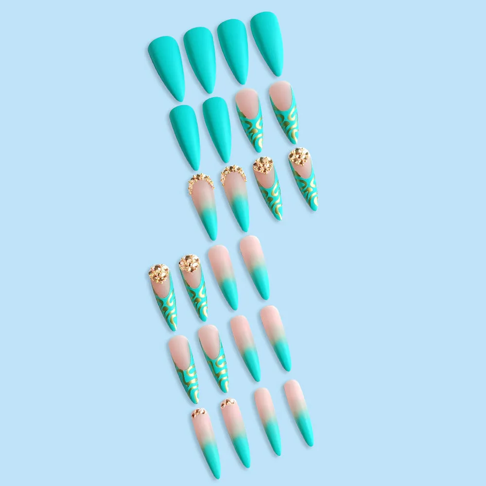 Stiletto Mint french matte