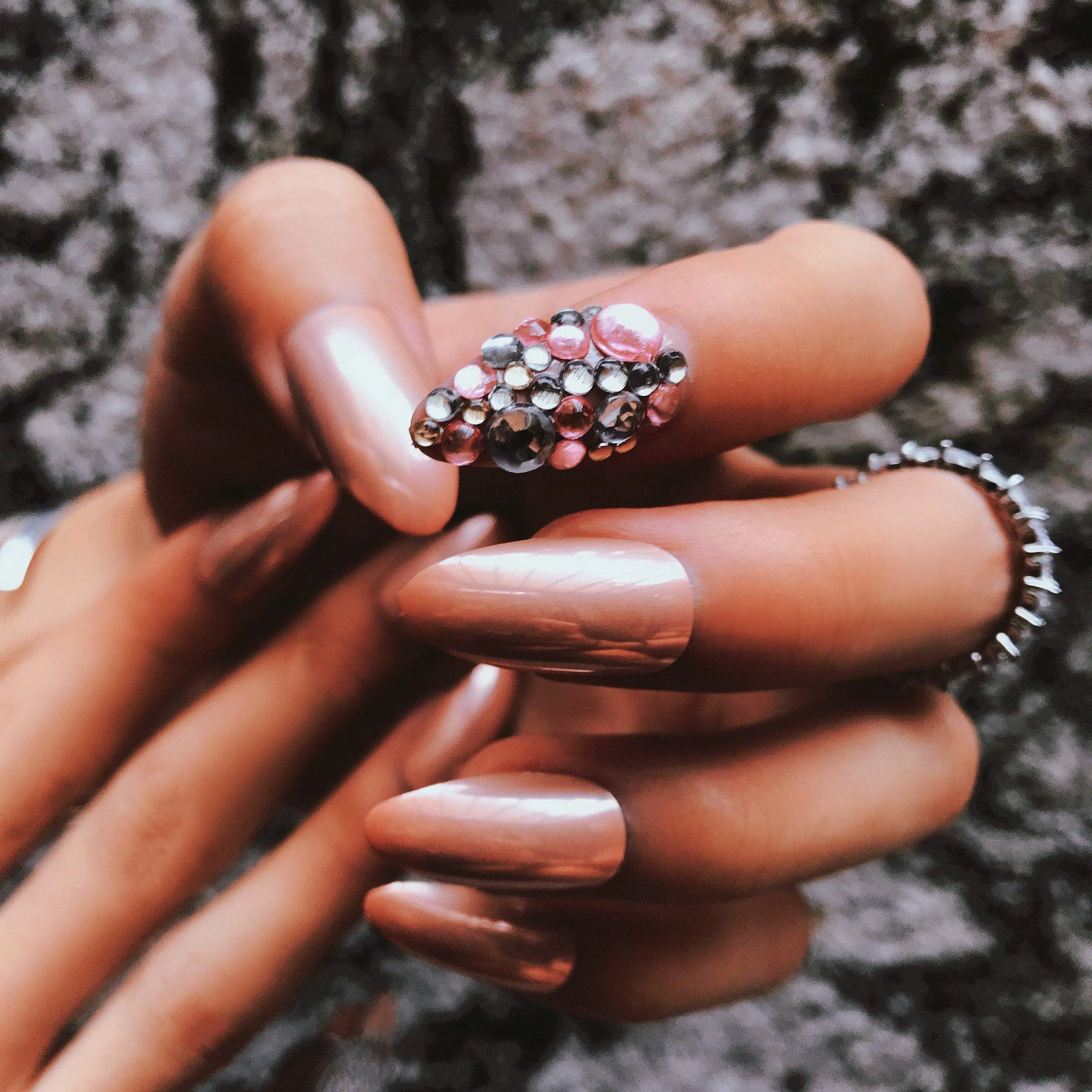 Stiletto Pink Glitters