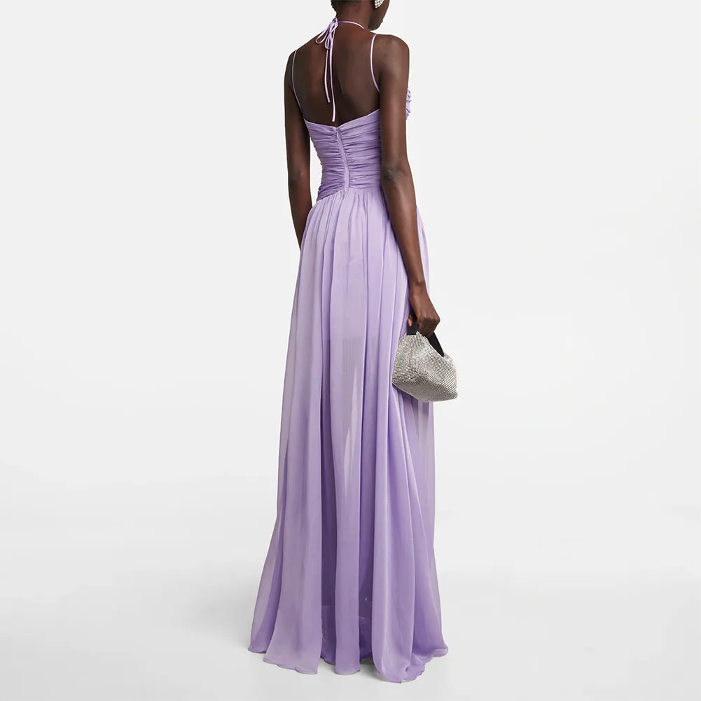 Strappy Sleeveless Wrinkled Maxi Dress BD2403
