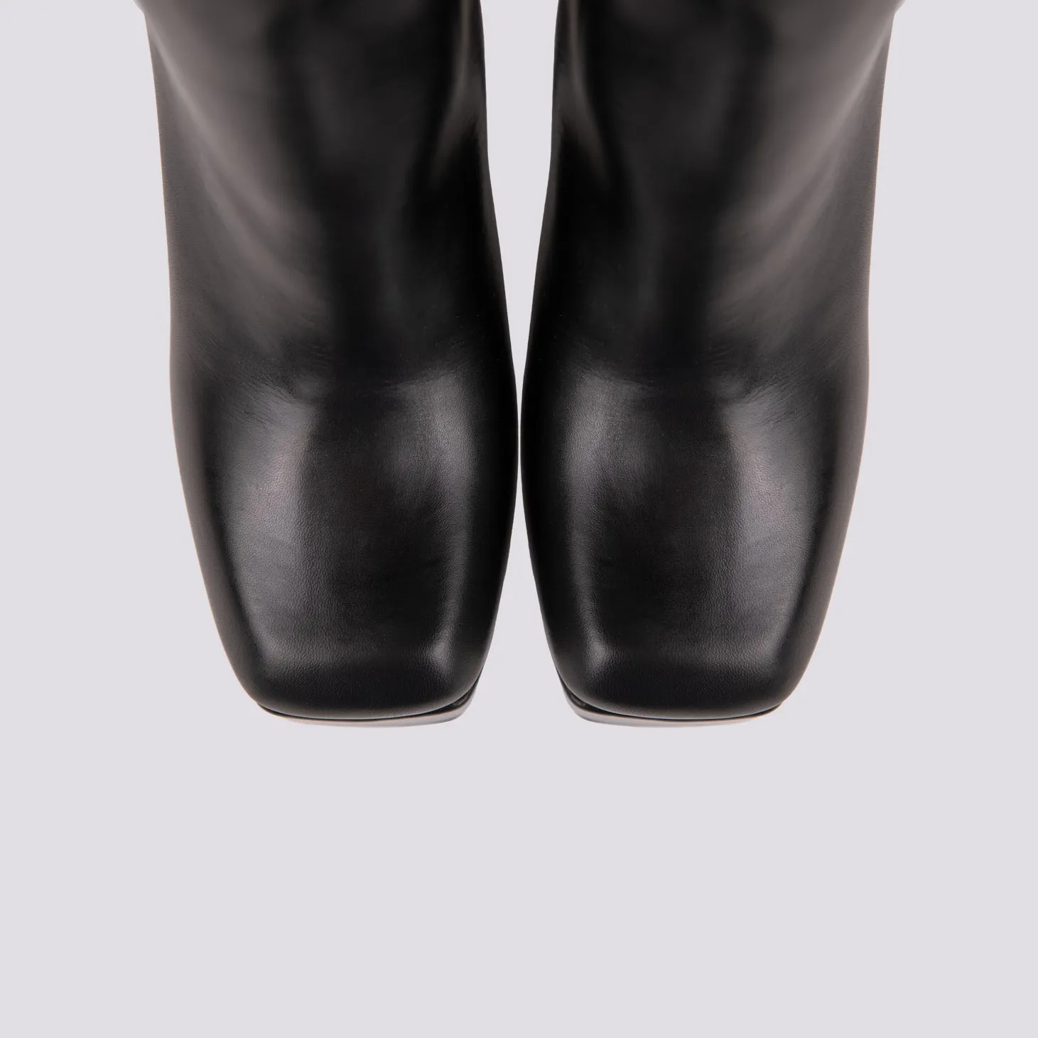 TRONCHETTO PLATFORM IN PELLE NERA