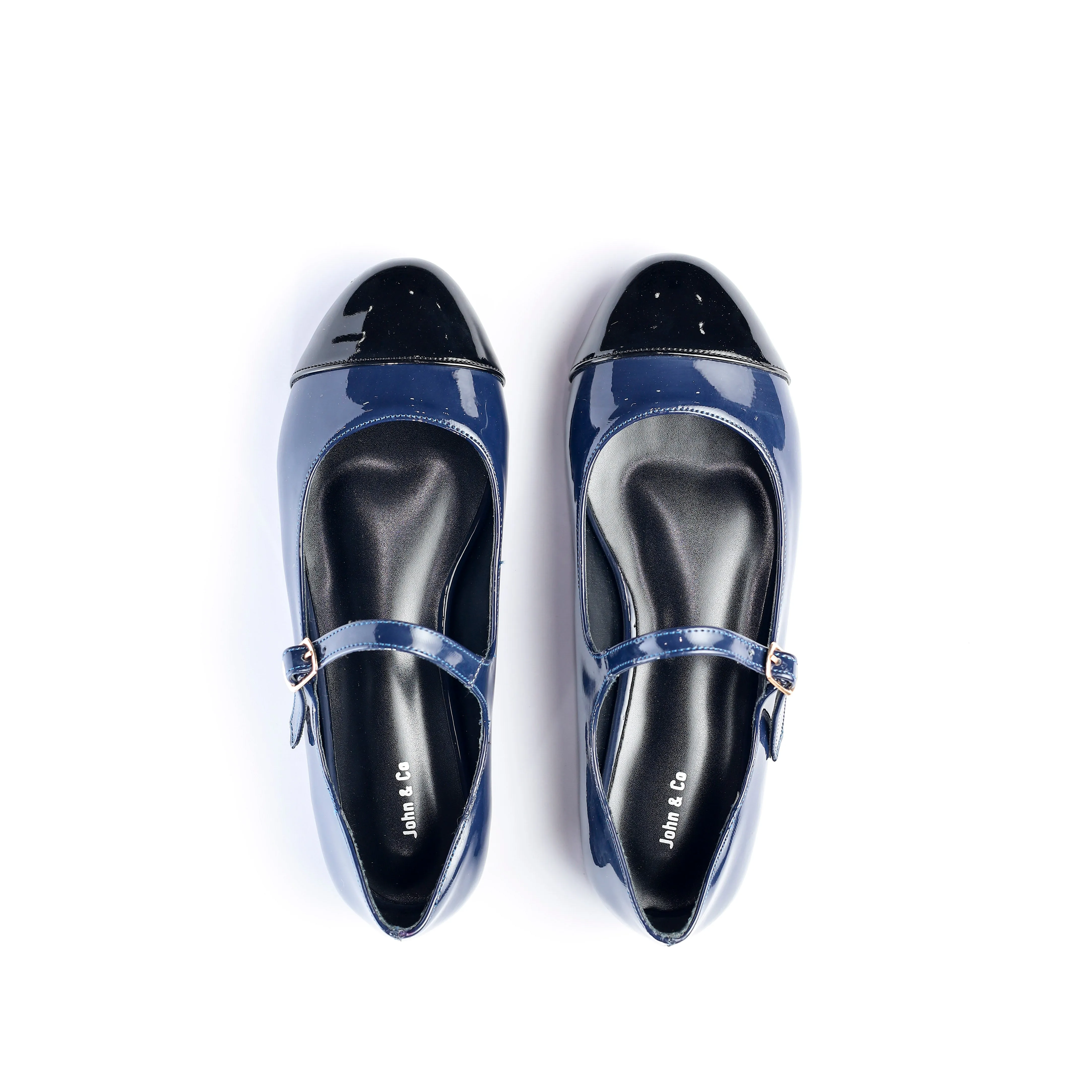 Two-Tone Mary Jane Flats